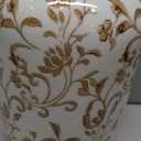 SIDUCAL Ceramic Vintage Vase, 8.78 Inch Chinoiserie Floral Vase, Retro Ice Cracked Rustic Farmhouse Vases for Home Decor, Living Room, Bookshelf, Office, Tuscan Decor, Brown Floral Pattern