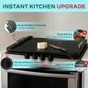 RVTHEUS Noodle Board Stove Cover, 29.5x22", Stove Top Covers for Gas Burners and Electric Stoves, Includes 15 Stove Burner Covers, 3 Sets of Handles and 1 Glove, Stove Top Covers for Electric Stove