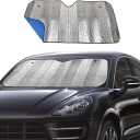 Windshield Sunshade Car Foldable UV Ray Reflector Auto Front Window Sun Shade Visor Shield Shade,Keeps Vehicle Cool - Blue (55" x 27.5")