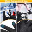 Moon Kitty Womens Winter Running Gloves Windproof Thermal with Touchscreen Fingers Cold Weather Gloves for Women (Large, Black)