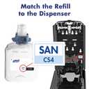 PURELL CS4 Push-Style Hand Sanitizer Dispenser, Graphite, for 1200 mL CS4 Hand Sanitizer Refills (Pack of 1) - 5124-01