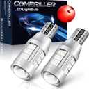 Combriller 912 921 LED Bulb Red Center High-Mounted Stop Lamp, Tail 3rd High Mount Brake Lights for Car, Truck, RV, T15 906 W16W 922 LED Bulbs, Brilliant Red