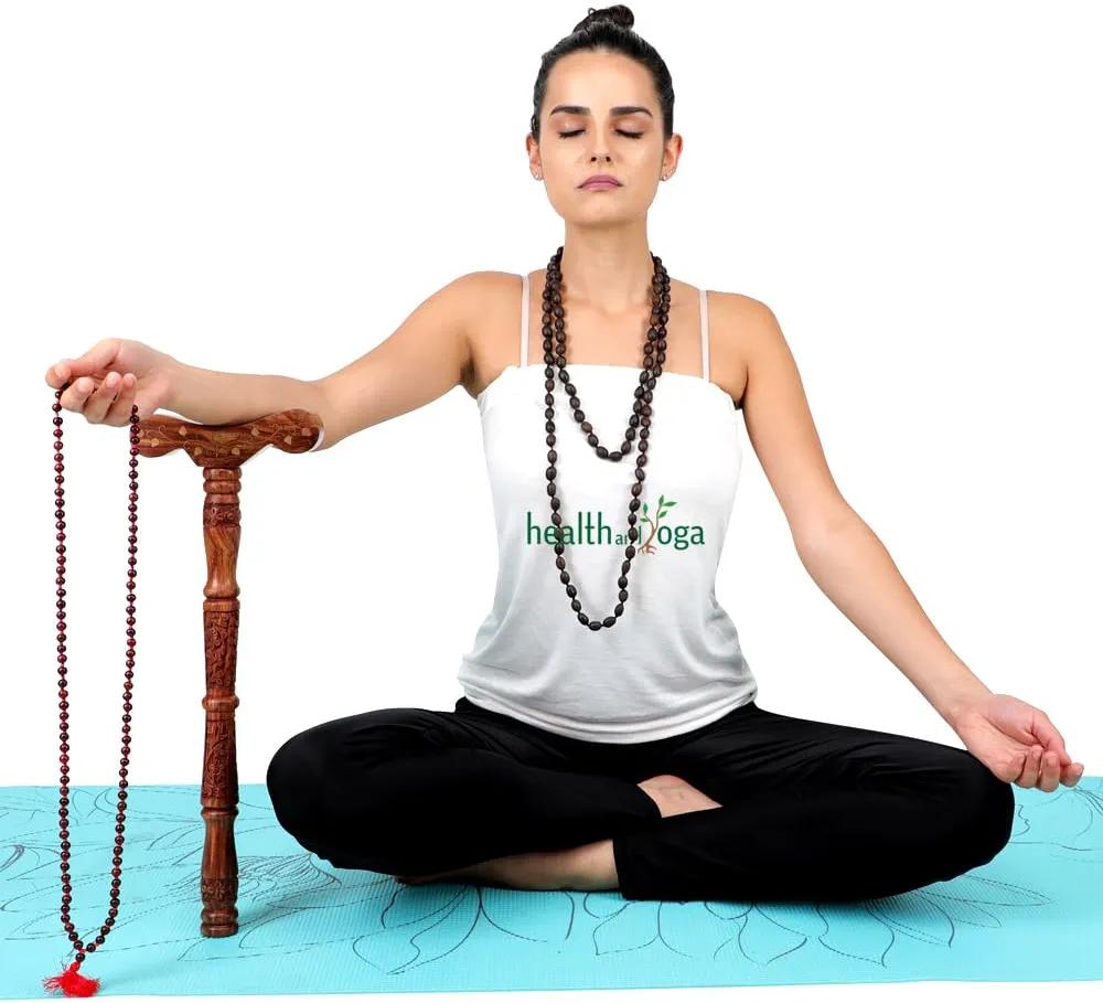 HealthAndYoga™ Yoga Danda - Wooden Staff - for Improved Breath Flow in Nostrils and for Yoga Practices