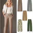 New Look Sewing Pattern 6005 Misses' Pants, Size A (10-12-14-16-18-20-22), White