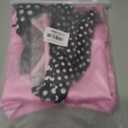 VLUV Pink Halloween Costumes Set, Women's Halloween Retro Satin Jacket Set with Scarf Headbands Glasses Accessories (Pink, XXL)