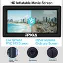 Blow Up Projector Screen Outdoor 33ft Supports Front and Rear Projection, Extra Large Inflatable Projector Screen with Air Blower for Outside Movie Nights Home Theater Backyards Pool Party Fun