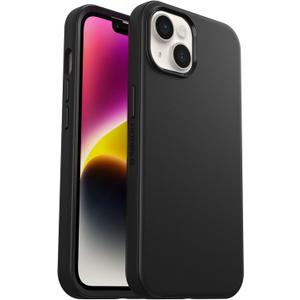 OtterBox iPhone 14 & iPhone 13 Symmetry Series+ Case - Black, Ultra-Sleek, Snaps to MagSafe, Raised Edges Protect Camera & Screen