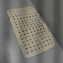 Yimobra Bathtub Mat Non Slip, Super Strong Suction Cups, 27.5"x15.5" Long Shower Mat with Drain Holes, Machine Washable Fast Draining Bath Mats, Bathroom Essentials,Beige