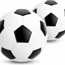 Soccer Ball Size 5 Size 4 Size 3 Size 2 with Pump Deflated - 2 Pack Standard Indoor Outdoor Training Ball Black and White - Gift for Adult Youth Teens Toddlers Kids 1-3 5-8 8-12 13+ Years Boys Girls (Classic 2 pcs)
