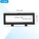 uxcell 4 Pcs 3D Floating Display Case, 7.1 x 2.8 x 0.8 Inch Floating Frame Display Holder Stand, Transparent PE Jewelry Storage Box, Black