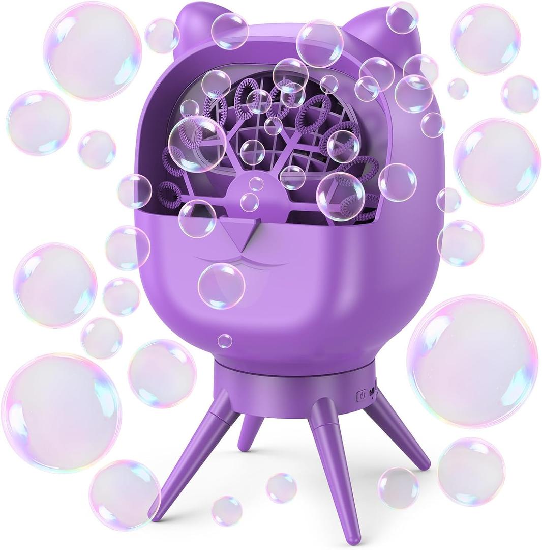 Rechargeable Bubble Blower 38000 Bubbles Per Minute Rechargeable Purple