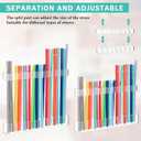 9.5 Large Acrylic Straw Holder for Cabinet Door Straw Organizer Dispenser with Double-Sided Tape Tumbler Storage Kitchen Accessories Container for Counter Cupboard(Transparent)