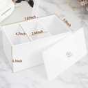 Tampon Box for Bathroom, Tampons and Pads Storage Holder, Women Period Organizer Container, White