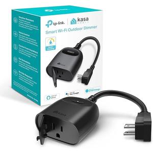 Kasa Outdoor Smart Dimmer Plug, IP64 Plug- in Dimmer for Outdoor String Lights, Compatible with Alexa, Google Assistant & SmartThings, Long Wi-Fi Range 2.4Ghz, No Hub Required, ETL Certified(KP405)