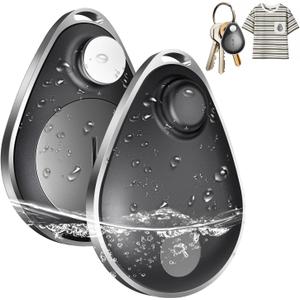 Utag GPS Tracker for Kids,2pcs Key Finder Works with Apple Find My (iOS only),Privacy Protection, Lost Mode, Waterproof,Bluetooth Tracker for Children, Seniors, Pets, Backpack (Black)