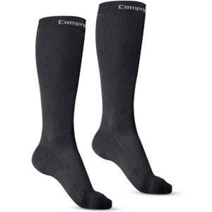 CompressionZ 30-40 mmHg Knee High Compression Socks Men & Women | Support Stockings for Travel, Nurses and Athletes (Medium, Black)
