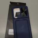 SSLOTSCASE for Samsung Galaxy S25 Ultra Case with 2X Screen Protector, Stand & Credit Card Holder & Sliding Camera Cover, Full-Body Drop Proof Silicone Edge Protective Cover for S25 Ultra, Blue