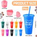 Yetene 30 Sets Volunteer Appreciation Gifts Bulk Reusable Plastic Cups with Lids, Cards and Gift Bags Thank You Gift Set for Volunteer Teams School Community Public Events Staff Appreciation Giveaways