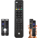 GE 4-Device Universal Companion Remote for Roku and Amazon TV with Flip and Slide Cradle, Black