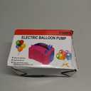 IDAODAN Electric Balloon Pump, Portable Electric Balloon Blower Machine Balloon Air Pump Dual Nozzle Rose Red 110V 600W Balloon Inflator for Party Decorations
