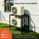 WeCooper Mini Split Ground Stand for9000-18000BTU,Double Level Stand,Black