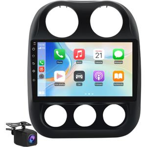 2G+64G 10 inch Touch Screen Car Radio Stereo for Jeep Compass Patriot 2010-2016 Android 13 CarPlay Android Auto Bluetooth with GPS Navigation