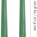 Angoily Flameless Ivory Taper Candles Flickering, Green Real Wax Led Flameless Taper Candles, Battery Operated Led Warm 3D Wick Light Window Real Wax Pack of 6, Christmas Home Wedding Decor