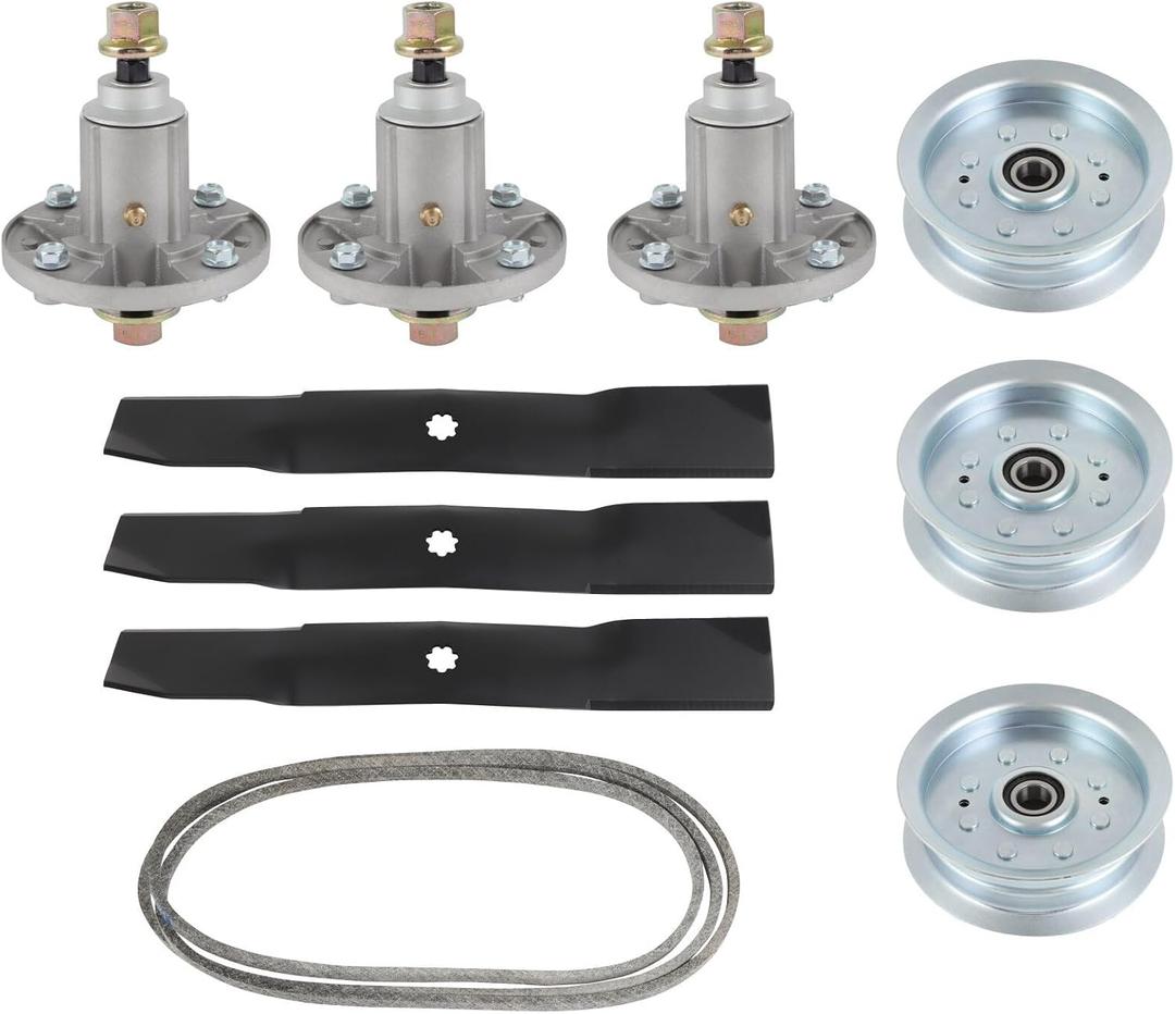 ACEBRI Deck Rebuild Kit 54 inch for John Deere 190C D170 E180 G110 LA150 LA175 Mower Deck Parts GY20592 GY20867 GY21099 Spindles GX21380 Blades GX21395 Belt GY20110 GY20629 GY22082 Pulley