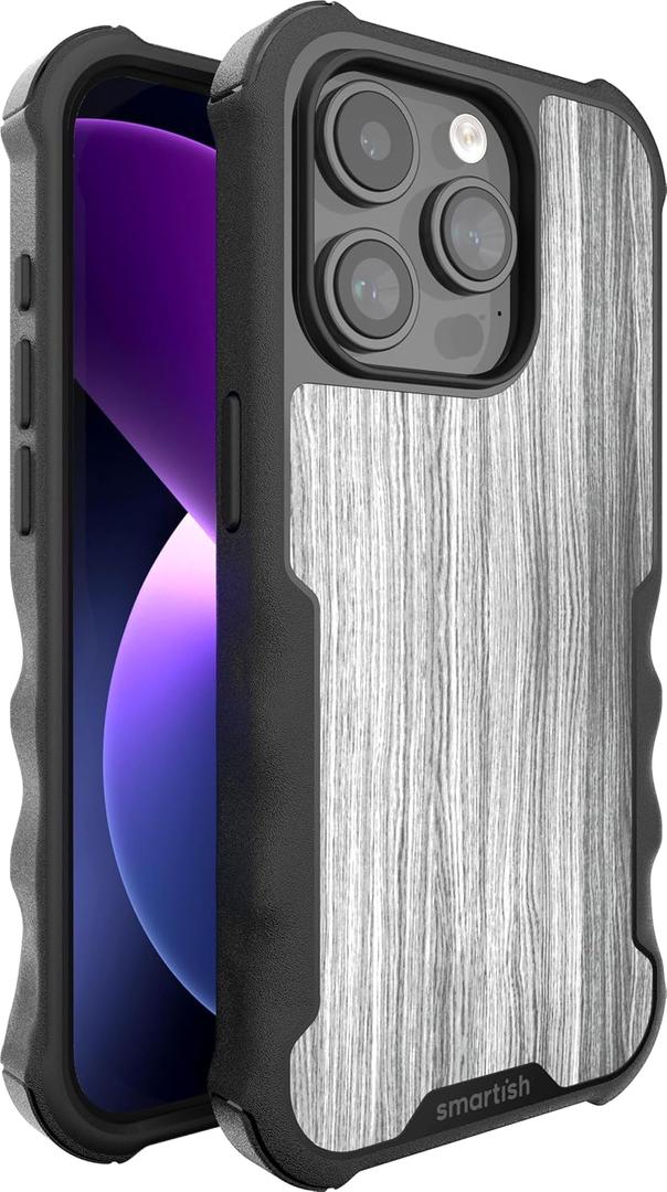 Smartish iPhone 15 Protective Magnetic Case - Gripzilla Compatible with MagSafe [Rugged + Tough] Heavy Duty Grip Armored Slim Cover w/Drop Tested Protection for Apple iPhone 15 - Graspin' Aspen