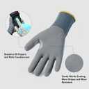 COOLJOB TPR Impact Resistant Safety Work Gloves with Grip, Sandy Nitrile Dipped Utility Gloves for Construction Workers, Size L
