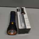 Solar/Rechargeable Multi Function 1000 Lumens LED Flashlight, with Emergency Strobe Light, Emergency Power Supply and USB Charging Cable, Fast Charging (1PC) (Black)