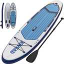 Inflatable Stand Up Paddle Board, 10'6"/11' Paddle Boards with Premium Accessories, Non-Slip EVA Deck, Ultra-Light Carry Bag Pump, SUP for Youth & Adults of All Skill Levels (Blue-White)
