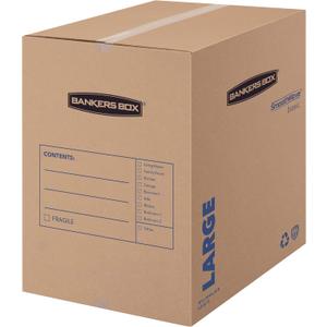 Bankers Box Large Moving Box 7 Pack, Pre-Printed for Labeling, 18-in x 18-in x 24-in (7714002)