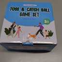 Toss and Catch Ball Game Set, 4 Paddles and 4 Balls Outdoor Paddle Catch Game for Kids, Backyard Beach Pool Yard Toy, Summer Birthday Gift for Boys Girls Ages 4-12
