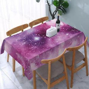 Pink Galaxy Tablecloth Table Cloth Rectangle Table Cover 54X72in Inch for Decoration Kitchen Dining