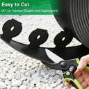 Bonviee 1.5 x 100 Landscape Edging Kit, Garden Edging Coil with 150 Pcs Spikes, No Dig Lawn Border Design