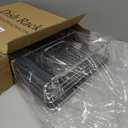 SNTD Dish Drying Rack - Extendable Dish Rack, Large Sink Drying Dish Drainer for Kitchen Counter, Stainless Steel Dish Strainer with Utensil Holder (Silver)