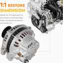 Alternator for Honda CR-V 2002 2003 2004 2005 2006 2.4L 2.4, for ACURA RSX 2.0L 2.0 2002 2003 2004 2005 2006, Replace AHGA55, 31100-PND-004, 102211-2680, A002TB7591, A002TB7591ZE, A002TC0691, 13966