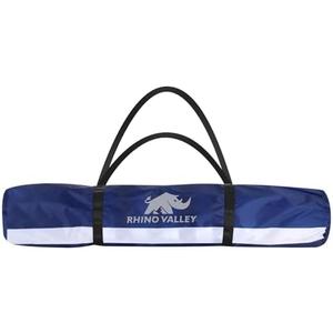 Rhino Valley Beach Umbrella Tent Carry Bag, Foldable Patio Umbrella Bag | Large Capacity, Wear-Resistant Polyester Organizer Bag, Fits Most Outdoor Umbrellas, Blue & White Stripe