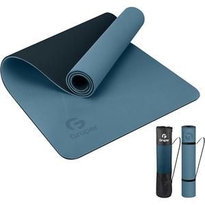 Gruper Yoga Mat Non Slip, Eco Friendly Exercise Mat with Carrying Strap
Pro TPE Yoga Mats for Women, Anti-Tear Workout Mats for Home, Pilates and Floor Exercises, 72"L x 24"W x 0.24"/0.32"TH