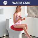 Luxury Soft Microfiber Toilet Lid Cover Machine Washable Solid Toilet Seat Cover 17.5" x 15" Adjustable Rubber Backing Fits Most 16-17.5" L x 14-16" W Round Oblong and Elongated Toilet Seat