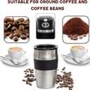 Mixpresso 2 in 1 Grind & Brew Automatic Personal Coffee Maker, Automatic Single Serve Coffee Maker with Grinder Built-In and 14oz Travel Mug, Auto Shut Off Function,Black Travel Coffee Maker