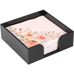 Sumnacon Square Acrylic Napkin Holder - Stylish Black Luncheon Napkin Holders for Dining Table Countertop Kitchen, Decorative Napkin Holder Basket for Picnic Wedding Party Restaurant Office Hotel