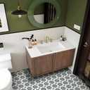 Alow Peel and Stick Floor Tile Green and Black, Self-Adhesive Vinyl Flooring 20Pcs, Waterproof, Reusable, Peel and Stick Flooring for Bathroom, Bedroom, Living Room, Kitchen and Office(11.8x11.8 in) (Flower)