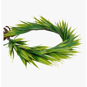 Hawaiian Leaf Lei Crown Headband - Artificial Tropical Green Leaves Headpiece for Girls Women Hawaii Decor Beach Luau Party Costume Accessories