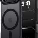 Tigowos Magnetic for iPhone Air Case Fits MagSafe 16FT Drop Resistant Matte Skin Feeling Back Cover Shockproof Slim Fit for iPhone 17 Air Phone Case 6.5 inch,Black