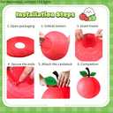 Chinese Cartoon Apple Paper Lanterns - Cute Fruit Hanging Decor for Birthday, Back to School, Classroom, Party, Festival and Home Decoration (10-Pack, 10 Inch, Red/Green)
