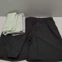 Real Essentials 3 Pack: Mens 9" Stretch Golf Shorts with Pockets - Flat Front Casual Work Dress Short for Men (X-Large, Set 7)