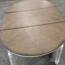 Signature Design by Ashley Realyn Oval Dining Room Extension Table, Seats 6, Antiqued 2-tone Finish, Wood, Distressed White