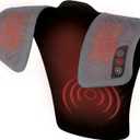 Homedics Vibration Heated Shoulder Massager Wrap, Comfort Pro Elite, Soft Fabric, Tension Relief, 2 Speeds & Styles, Long, NMS-450H